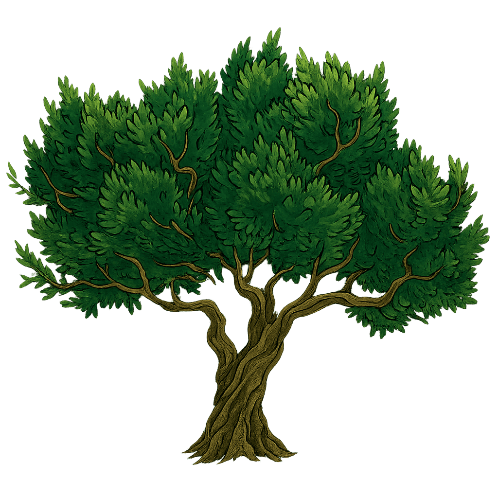 Illustrazione di un olivo